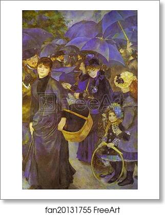 Free art print of The Umbrellas by Pierre-Auguste Renoir