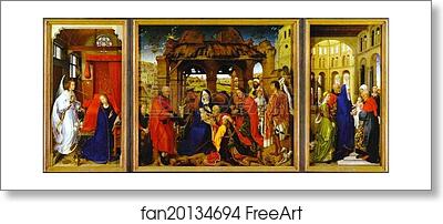 Free art print of St. Columba Altarpiece by Rogier Van Der Weyden