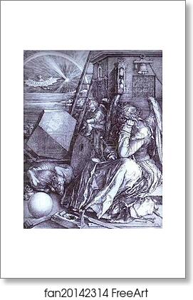 Free art print of Melencolia I by Albrecht Dürer