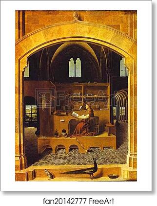 Free art print of St. Jerome in His Study by Antonello Da Messina