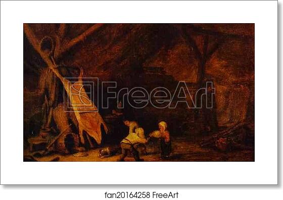 Free art print of Children Playing in a Barn by Isaack Van Ostade Free art print of Children Playing in a Barn by Isaack Van Ostade