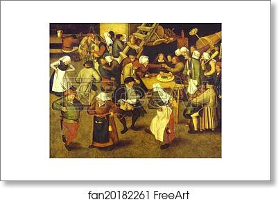 Free art print of The Peasant Wedding by Pieter Brueghel The Younger