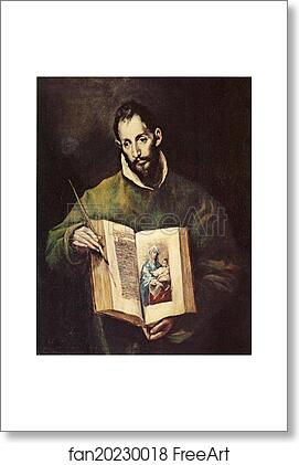 Free art print of St. Luke by El Greco