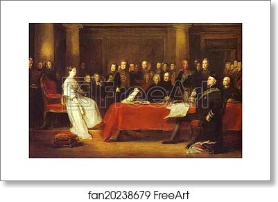 Free art print of The First Council of Queen Victoria by Sir David Wilkie Free art print of The First Council of Queen Victoria by Sir David Wilkie