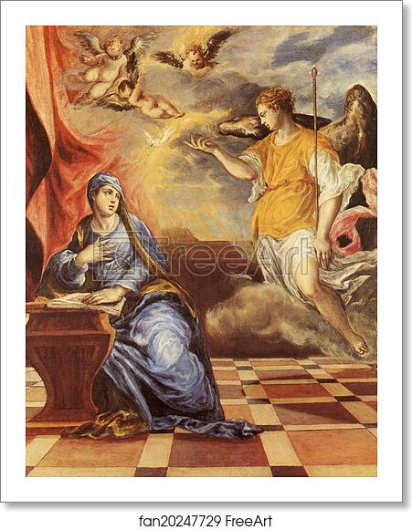 Free art print of The Annunciation by El Greco Free art print of The Annunciation by El Greco