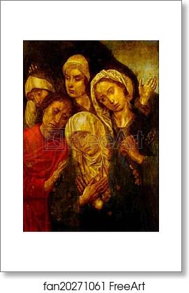 Free art print of The Lamentation (The Three Marys and John the Evangelist) by Hugo Van Der Goes