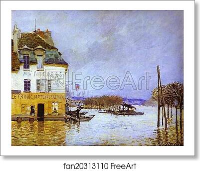 Free art print of Flood at Port-Marly by Alfred Sisley