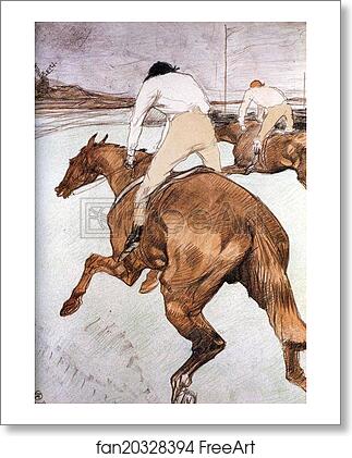 Free art print of The Jockey by Henri De Toulouse-Lautrec