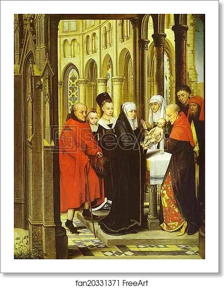 Free art print of The Presentation in the Temple by Hans Memling Free art print of The Presentation in the Temple by Hans Memling
