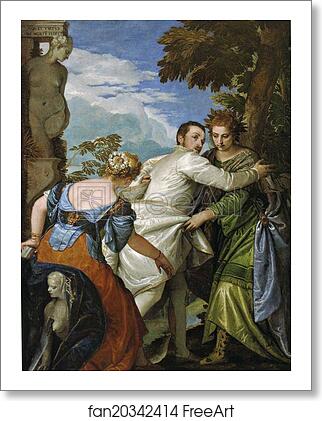 Free art print of Allegory of Virtue and Vice (The Choice of Hercules) by Paolo Veronese
