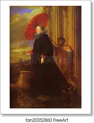 Free art print of Portrait of Marchesa Elena Grimaldi, wife of Marchese Nicola Cattaneo by Sir Anthony Van Dyck