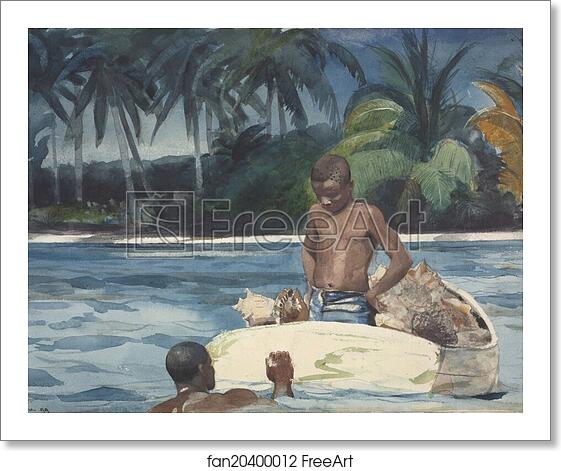 Free art print of West India Divers by Winslow Homer Free art print of West India Divers by Winslow Homer