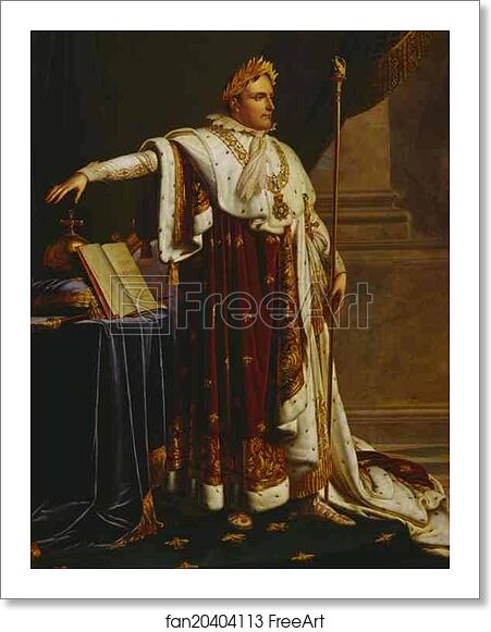 Free art print of Napoleon in Coronation Robes by Anne-Louis Girodet De Roussy-Trioson