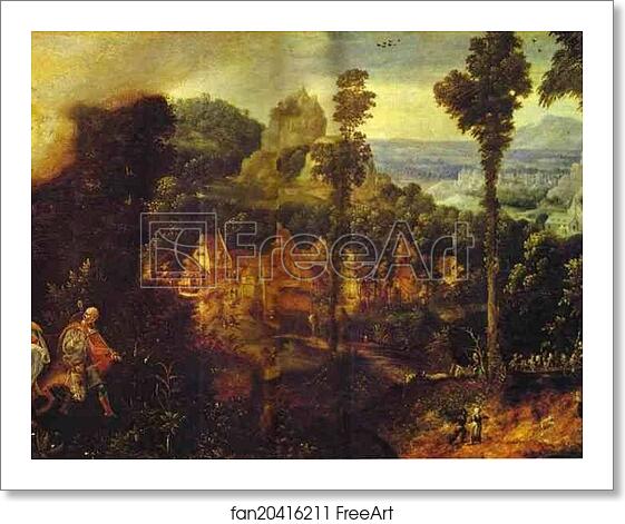 Free art print of Flight into Egypt by Herri De Patinir, Called Herri Met De Bles Free art print of Flight into Egypt by Herri De Patinir, Called Herri Met De Bles