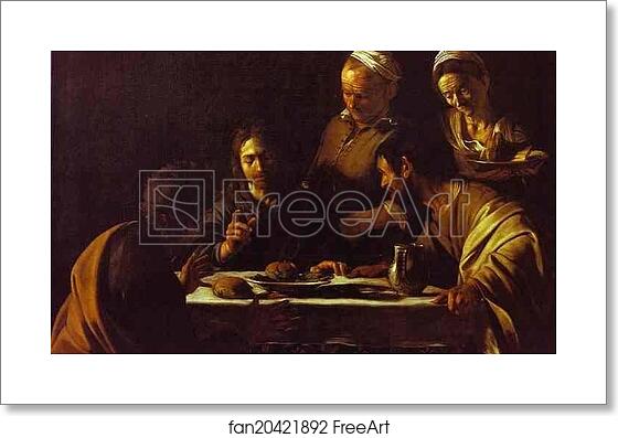 Free art print of Supper at Emmaus by Caravaggio Free art print of Supper at Emmaus by Caravaggio