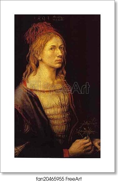 Free art print of Self-Portrait at 22 by Albrecht Dürer