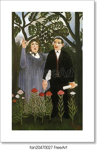 Free art print of The Muse Inspiring the Poet. / La muse inspirant le poete by Henri Rousseau Free art print of The Muse Inspiring the Poet. / La muse inspirant le poete by Henri Rousseau