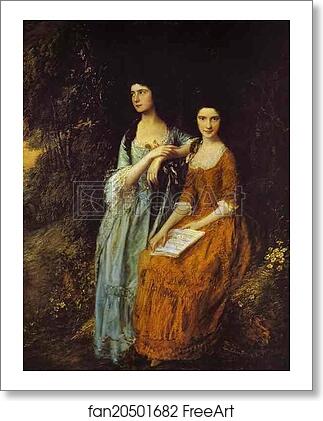 Free art print of The Linley Sisters by Thomas Gainsborough