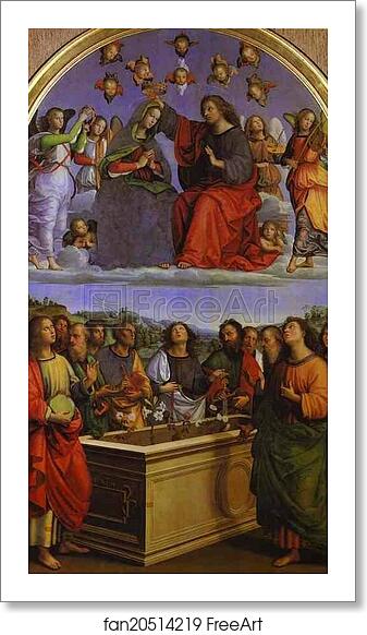 Free art print of Coronation of the Virgin by Raphael