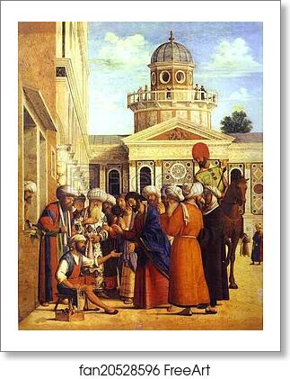 Free art print of Ananias Healing Saul (St. Paul) by Giovanni Battista Cima, Called Cima Da Conegliano