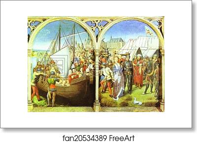 Free art print of The Martyrdom of St. Ursula's Companions and The Martyrdom of St. Ursula by Hans Memling
