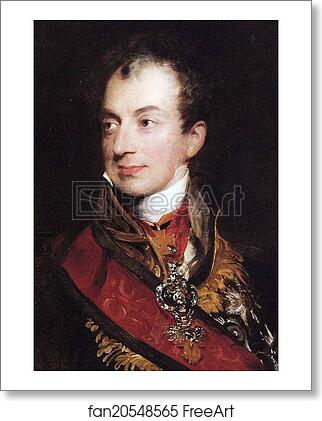 Free art print of Clemens Lothar Wenzel, Prince Metternich (1773-1859). Detail by Sir Thomas Lawrence