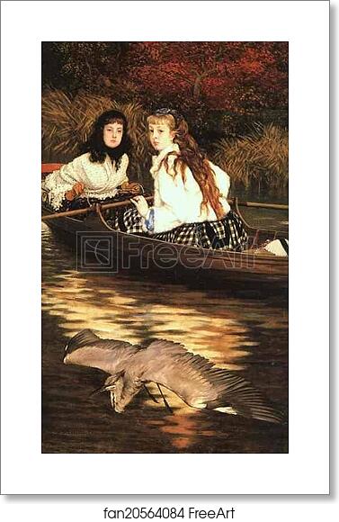 Free art print of On the Thames. A Heron by Jacques Joseph Tissot (A.K.A. James Tissot) Free art print of On the Thames. A Heron by Jacques Joseph Tissot (A.K.A. James Tissot)