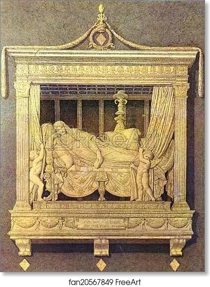 Free art print of Project of Tomb for Lady Montagu by Jean-Auguste-Dominique Ingres