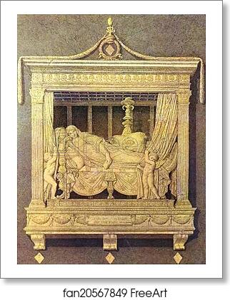 Free art print of Project of Tomb for Lady Montagu by Jean-Auguste-Dominique Ingres