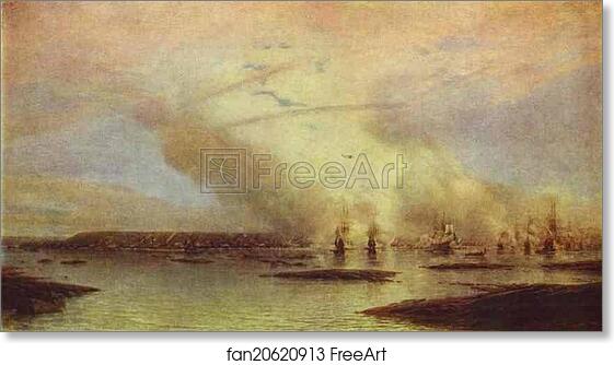 Free art print of Battle of Gangut on 27 July 1714 by Alexey Bogoliubov
