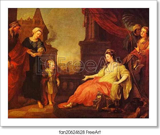 Free art print of Moses Brought to Pharaoh's Daughter by William Hogarth