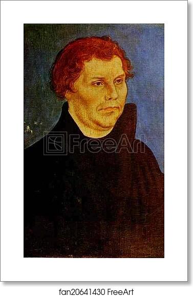 Free art print of Portrait of Martin Luther by Lucas Cranach The Elder