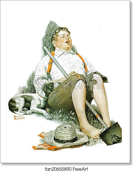 Free art print of Sleeping Boy by Norman Rockwell Free art print of Sleeping Boy by Norman Rockwell