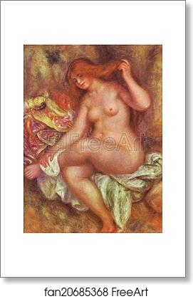 Free art print of A Seating Bather by Pierre-Auguste Renoir