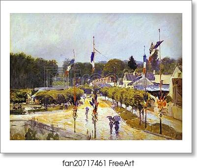 Free art print of Fête Day at Marly-le-Roi (formerly The Fourteenth of July at Marly-le-Roi) by Alfred Sisley