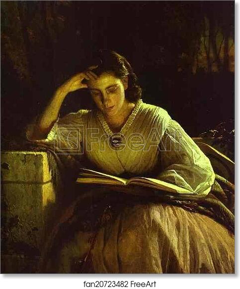 free-art-print-of-sophia-kramskaya-reading-by-ivan-kramskoy-freeart