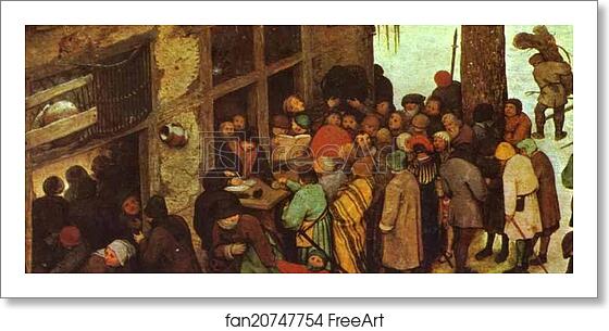 Free art print of The Numbering at Bethlehem. Detail by Pieter Bruegel The Elder Free art print of The Numbering at Bethlehem. Detail by Pieter Bruegel The Elder