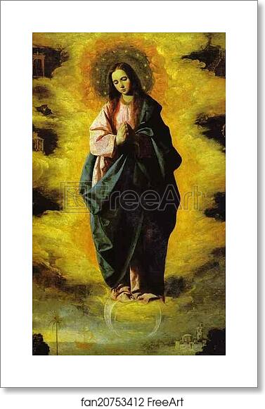 Free art print of Our Lady of Immaculate Conception by Francisco De Zurbarán