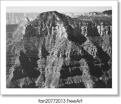 Free art print of Close-in view taken from opposite of cliff formation, high horizon, "Grand Canyon National Park," Arizona. Photographs of National Parks and Monuments, compiled 1941 - 1942, documenting the period ca. 1933 - 1942. by Ansel Adams (1902-1984) Free art print of Close-in view taken from opposite of cliff formation, high horizon, "Grand Canyon National Park," Arizona. Photographs of National Parks and Monuments, compiled 1941 - 1942, documenting the period ca. 1933 - 1942. by Ansel Adams (1902-1984)