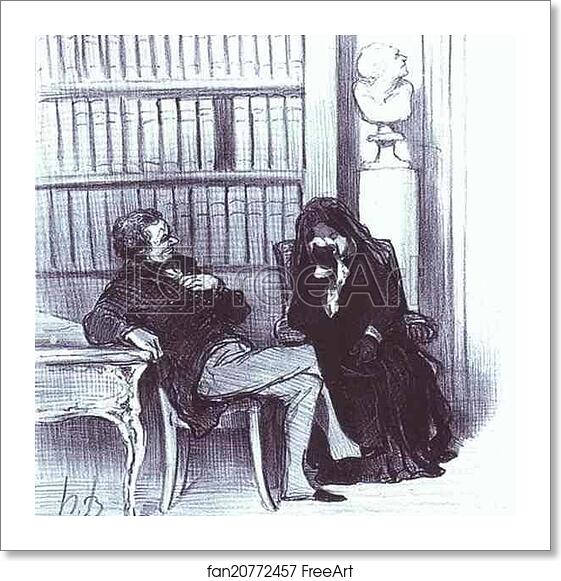 Free art print of The Widow at a Consultation. From the Series Les Gens de justice by Honoré Daumier Free art print of The Widow at a Consultation. From the Series Les Gens de justice by Honoré Daumier