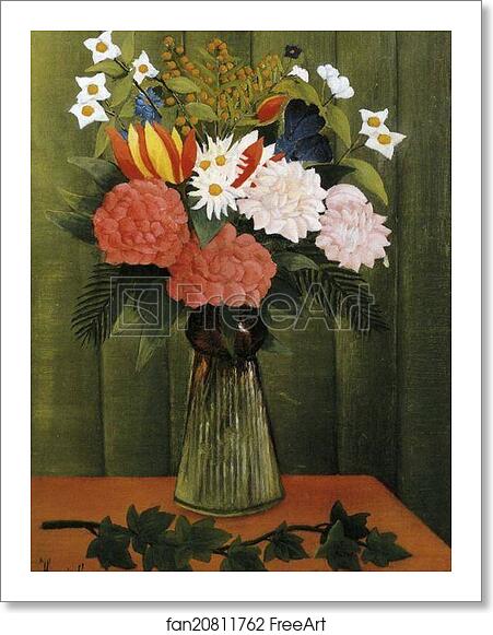 Free art print of Flowers in a Vase. / Bouquet de fleurs by Henri Rousseau Free art print of Flowers in a Vase. / Bouquet de fleurs by Henri Rousseau