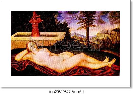 Free art print of The Water Nymph by Lucas Cranach The Elder Free art print of The Water Nymph by Lucas Cranach The Elder