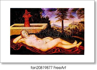 Free art print of The Water Nymph by Lucas Cranach The Elder