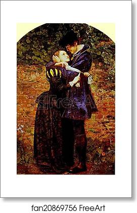Free art print of A Huguenot, on St. Bartholomew's Day Refusing to Shield Himself from Danger by Wearing the Roman Catholic Badge by Sir John Everett Millais