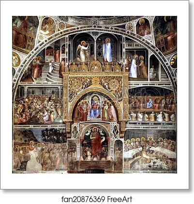 Free art print of Scenes from the Life of Christ. Frescoes on the north wall by Giusto De’ Menabuoi