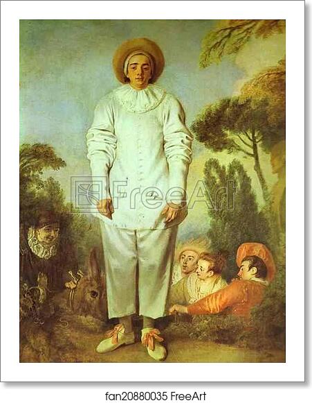 Free art print of Pierrot, also known as Gilles by Jean-Antoine Watteau Free art print of Pierrot, also known as Gilles by Jean-Antoine Watteau
