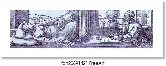 Free art print of Draughtsman Drawing a Recumbent Woman by Albrecht Dürer Free art print of Draughtsman Drawing a Recumbent Woman by Albrecht Dürer