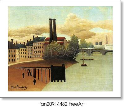 Free art print of The Environs of Paris by Henri Rousseau
