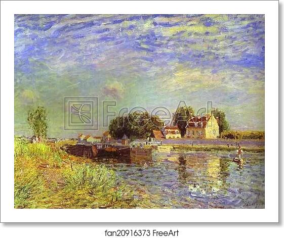 Free art print of The Canal du Loing at St. Mammes by Alfred Sisley Free art print of The Canal du Loing at St. Mammes by Alfred Sisley