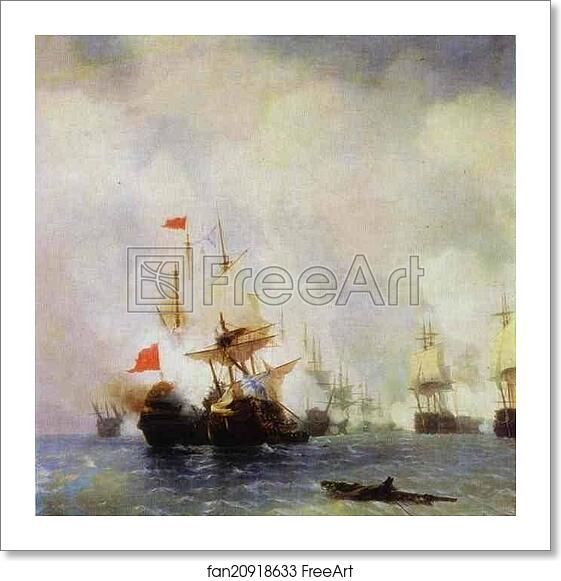 Free art print of The Battle in the Chios Channel by Ivan Aivazovsky Free art print of The Battle in the Chios Channel by Ivan Aivazovsky